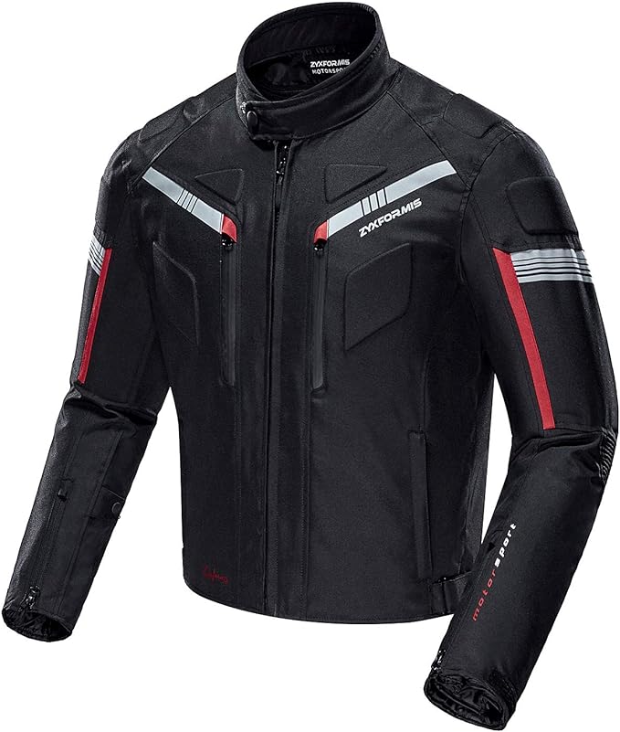 Chaqueta impermeable moto en negro