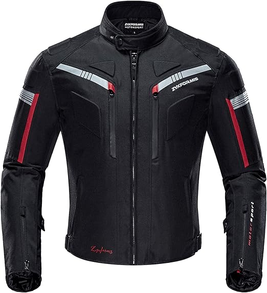 Chaqueta moto impermeable Zyxformis en negro